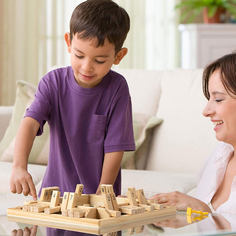 FlipBlock Wooden Board Game - Ultimate Family Flip Block Game