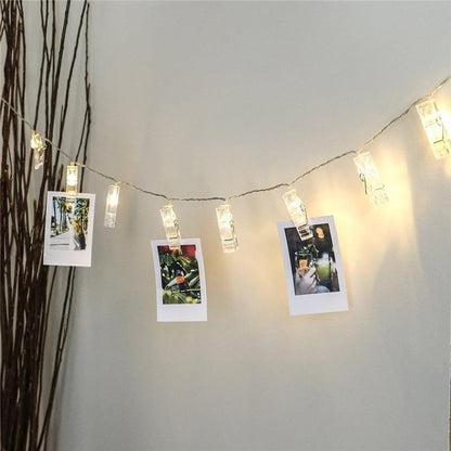 Photo String Lights - Perfect Gift for Home Decor & Memories Display