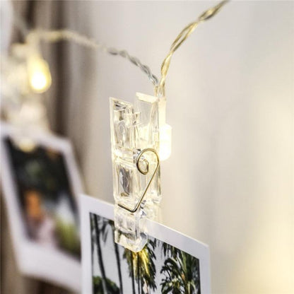 Photo String Lights - Perfect Gift for Home Decor & Memories Display