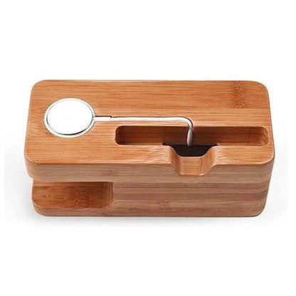 Multi-Device Wooden Charging Station & Organizer