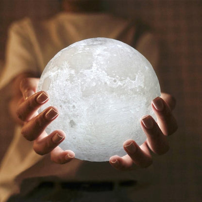 Beautiful 3D Lunar Moon Light Lamp | Moon Glow Decor
