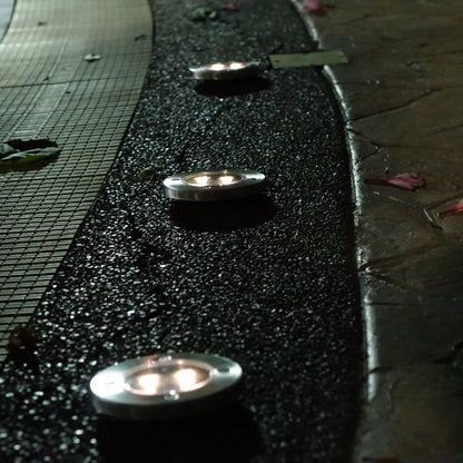 LED Solar In-Ground Pathway Lights - Solar Driveway & Sidewalk Ground Lighting