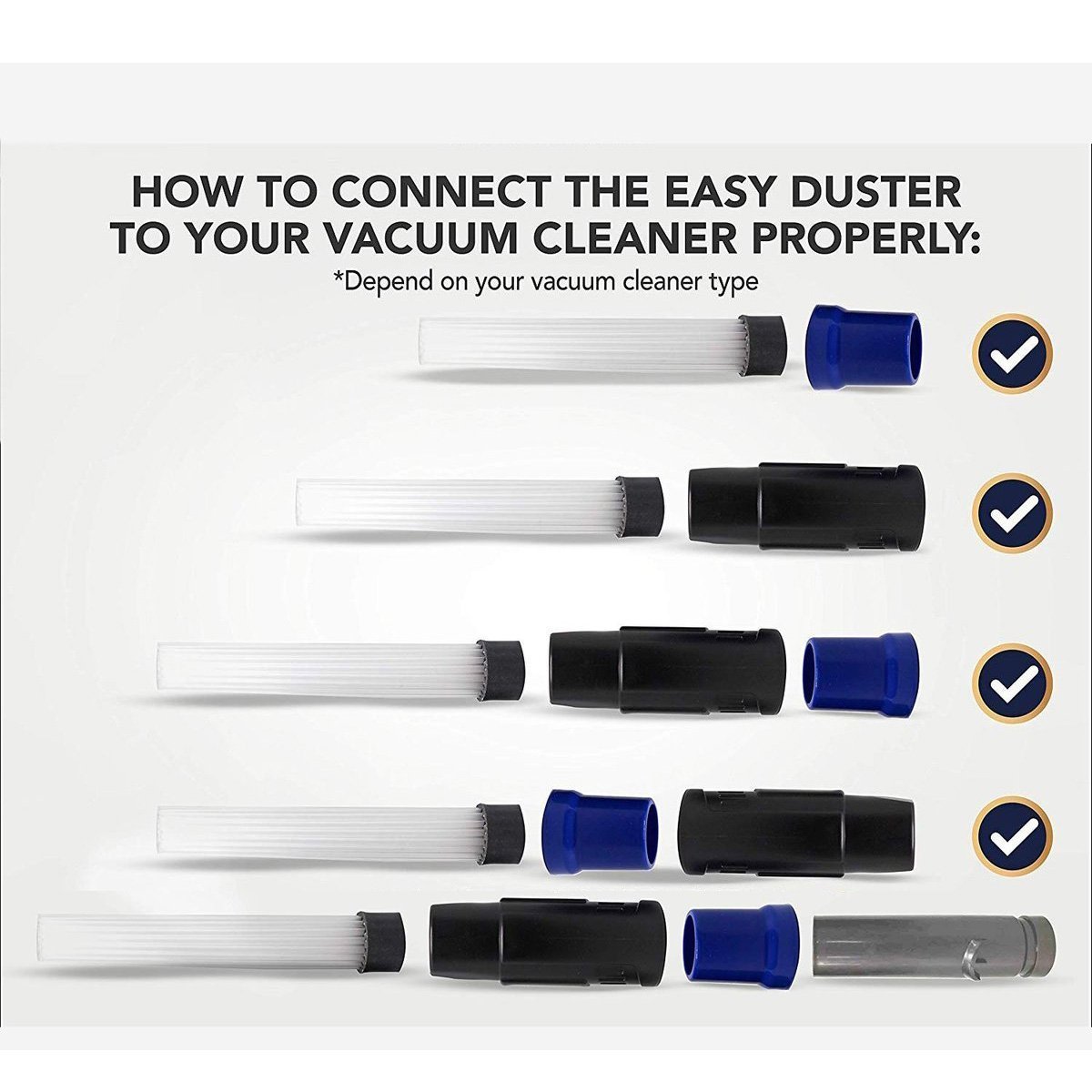 MasterDuster Vacuum Attachment, Clean Tight Spaces & Delicate Surfaces