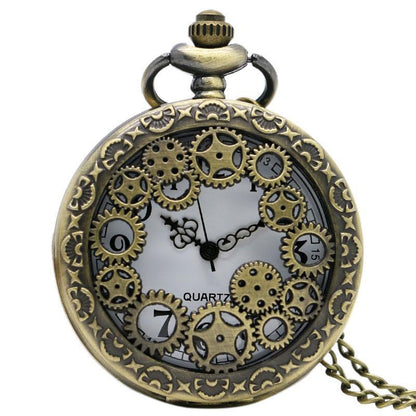 Time Travel Pocket Watch – Elite Vintage Gift with Chain for Collectors & Enthusiasts