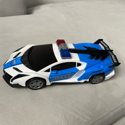 360 Rotating Light-Up Police Car Toy - Interactive Toy for Kids