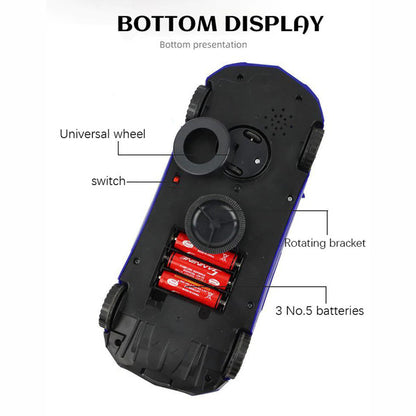 360 Rotating Light-Up Police Car Toy - Interactive Toy for Kids