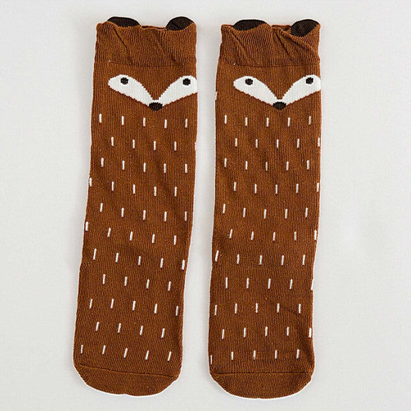 Knee-high fox socks for babies