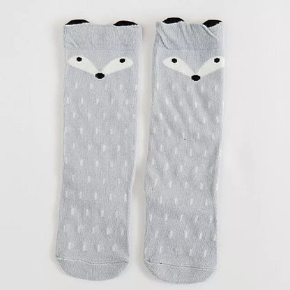 Knee-high fox socks for babies