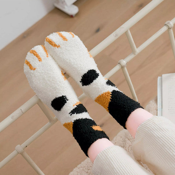 Cute Fuzzy Cat Claws Socks