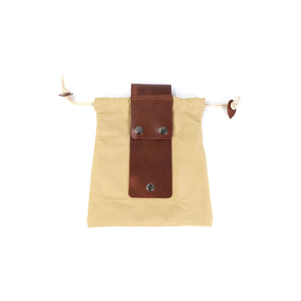 Leather Waxed Canvas Pouch