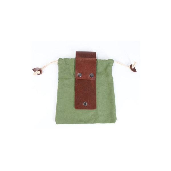 Leather Waxed Canvas Pouch