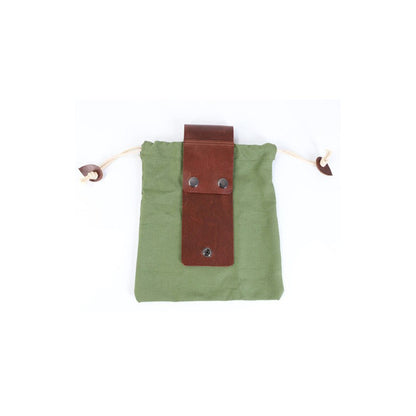 Leather Waxed Canvas Pouch