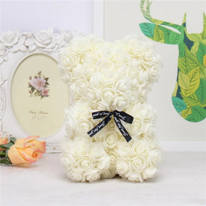 Forever Rose Teddy Bear – Elegant Floral Gift for Valentine's, Anniversaries & More
