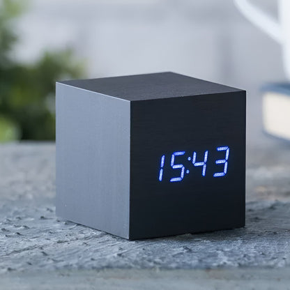 Modern Digital Wood Clock – LED Wooden Digital Wall Clock for Home & Office