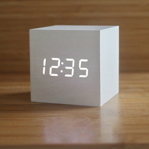 Modern Digital Wood Clock – LED Wooden Digital Wall Clock for Home & Office