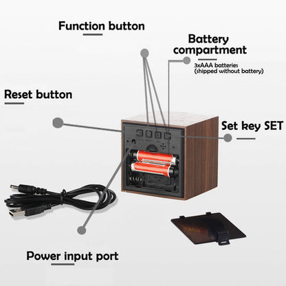 Modern Digital Wood Clock – LED Wooden Digital Wall Clock for Home & Office
