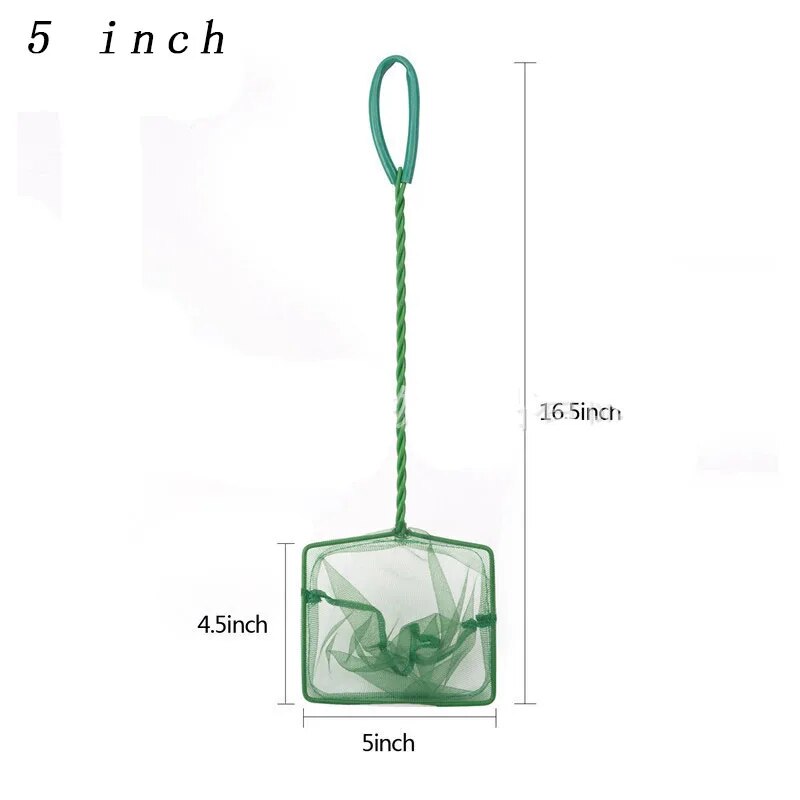 Portable Fish Net with Long Handle: Aquarium Accessories for Fish Tank Cleaning & Landing Net
