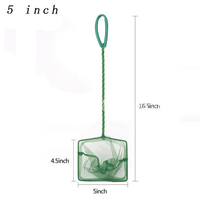 Portable Fish Net with Long Handle: Aquarium Accessories for Fish Tank Cleaning & Landing Net