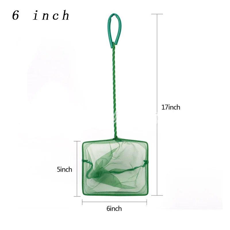 Portable Fish Net with Long Handle: Aquarium Accessories for Fish Tank Cleaning & Landing Net