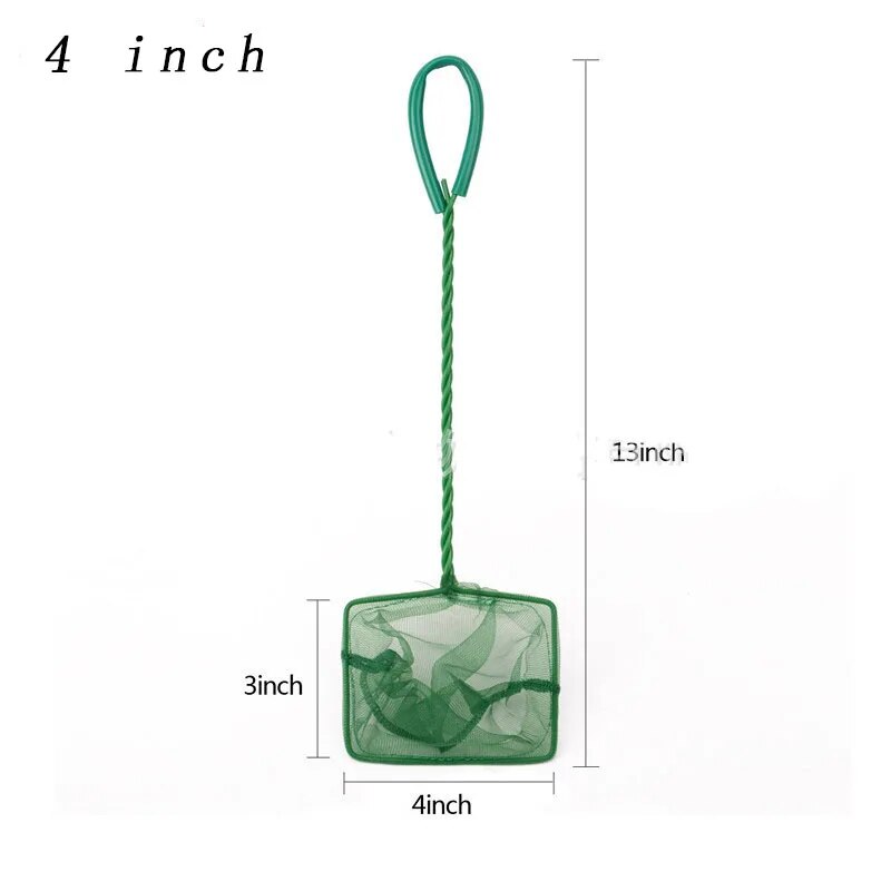 Portable Fish Net with Long Handle: Aquarium Accessories for Fish Tank Cleaning & Landing Net