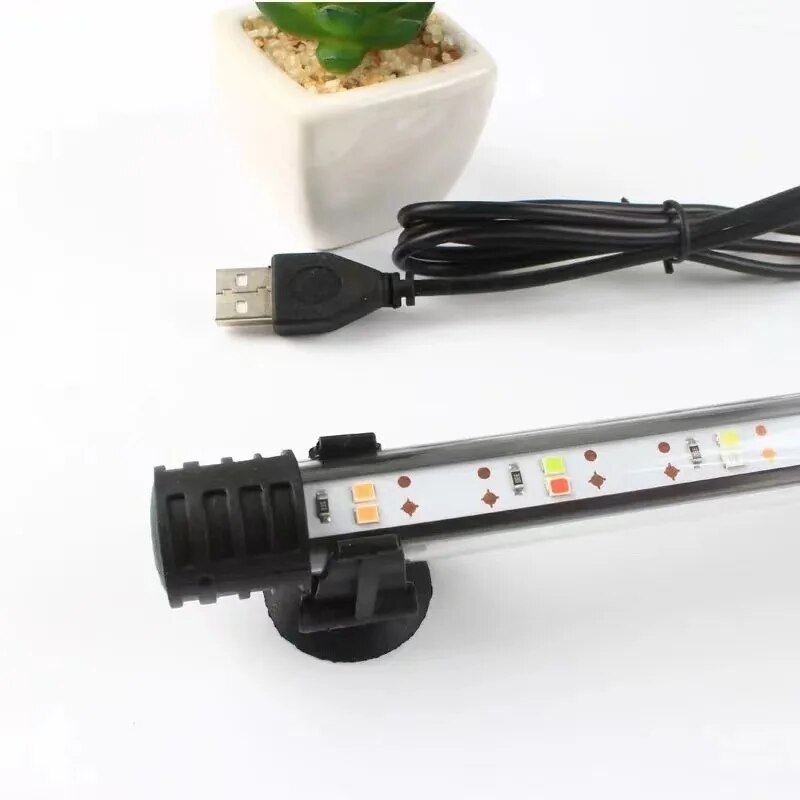 Aquarium LED Submersible Mood Lamp: USB Waterproof Fish Tank Decor & Plant Grow Light