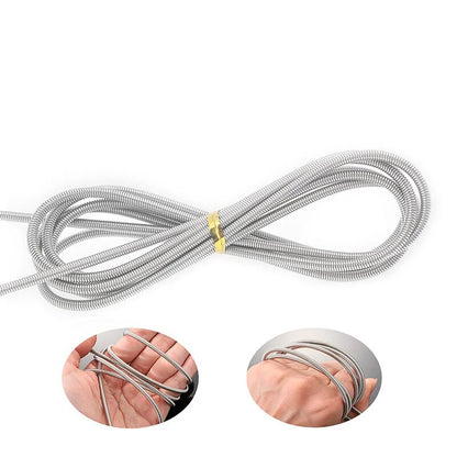 Stainless Steel Flexible Bent Tube Aquarium Cleaning Brush for Tank Maintenance