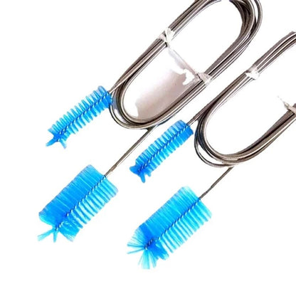 Stainless Steel Flexible Bent Tube Aquarium Cleaning Brush for Tank Maintenance