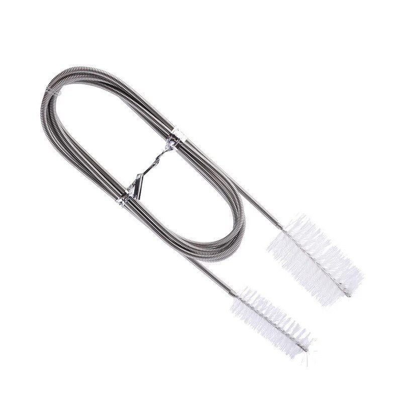 Stainless Steel Flexible Bent Tube Aquarium Cleaning Brush for Tank Maintenance
