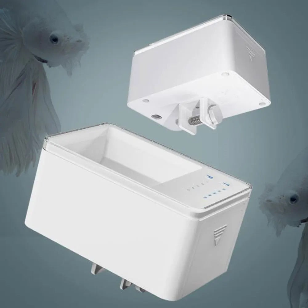 LED Aquarium Fish Tank 500ml Automatic Fish Feeder With Timer