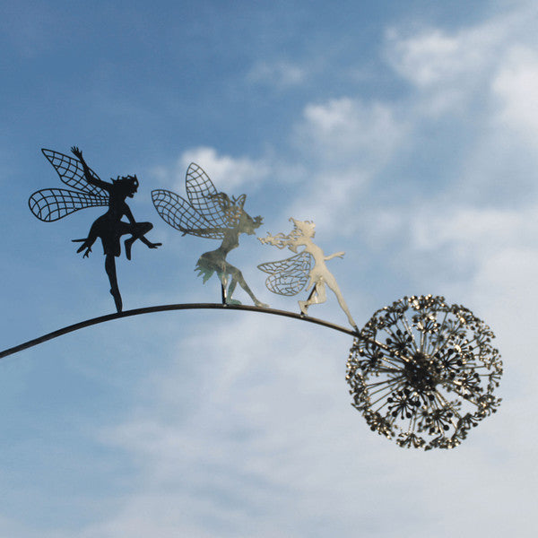 Enchanting Fairy Steel Sculptures, Weatherproof Fairy Metal Garden Stake for Magical Outdoors