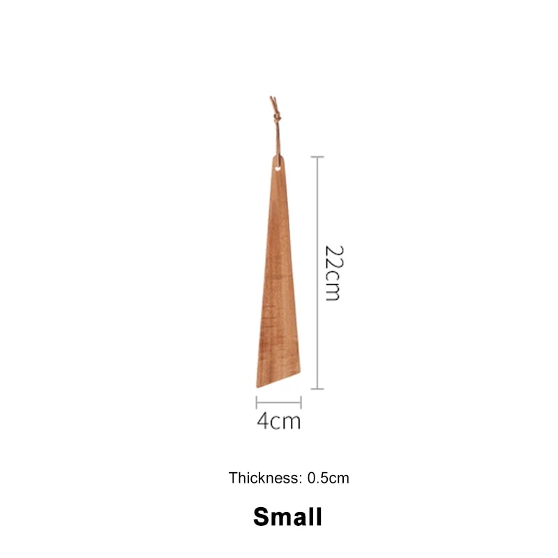 SHIMOYAMA Teak Wood Tableware Spatulas: Triangular Cooking Spatula for Kitchen Gadgets & Portable Outdoor Camping Utensi