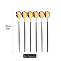 6Pcs Black Gold