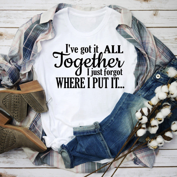 I've Got It All Together I Just Forgot Where I Put It