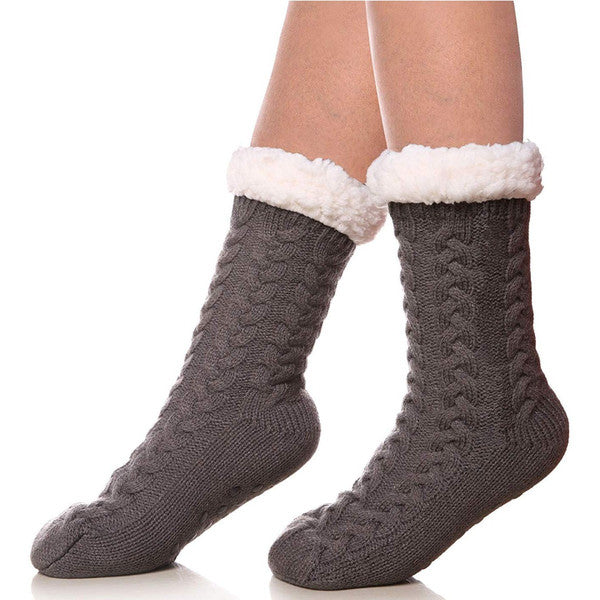 Sherpa Lined Slipper Socks - Perfect Winter Gift