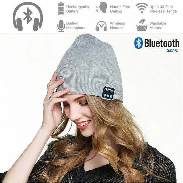 Music Bluetooth Beanie - Wireless Music Hat with Built-In Speakers & Mic – Perfect Gift for Music Lovers