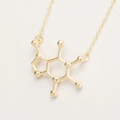 Caffeine Molecule Necklace
