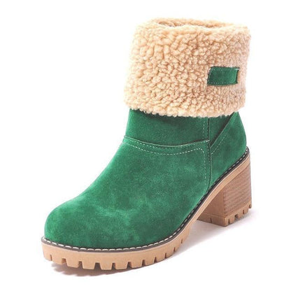 Women's Block Heel Snow Boots | Warm & Stylish - Perfect Winter Gift