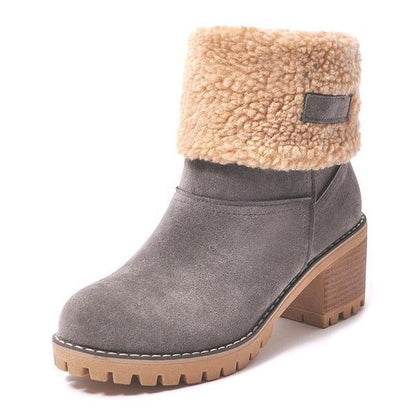 Women's Block Heel Snow Boots | Warm & Stylish - Perfect Winter Gift