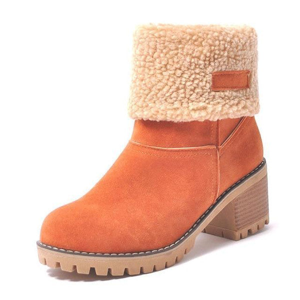 Women's Block Heel Snow Boots | Warm & Stylish - Perfect Winter Gift
