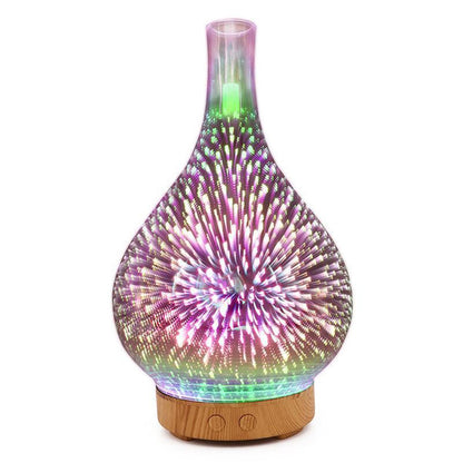 Calming Handmade Glass Essential Oil Diffuser with Soft Light and Touch Control