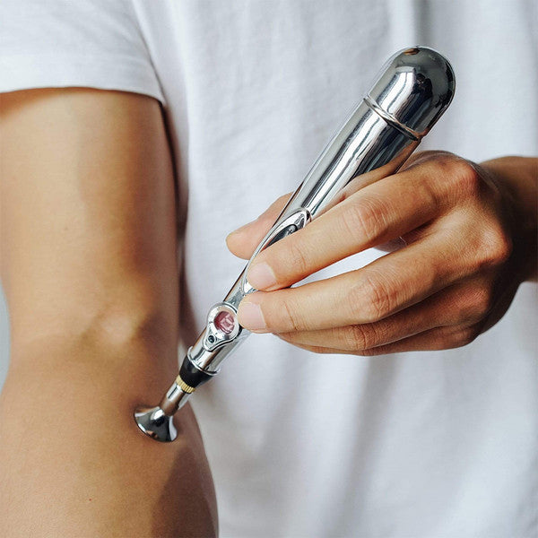 Revolutionize Your Wellness Routine - Compact Electric Laser Acupuncture Pen with 5 Unique Heads, Battery Operated