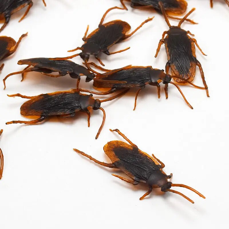 Realistic Fake Roaches Prank Bugs for Halloween Party Decorations