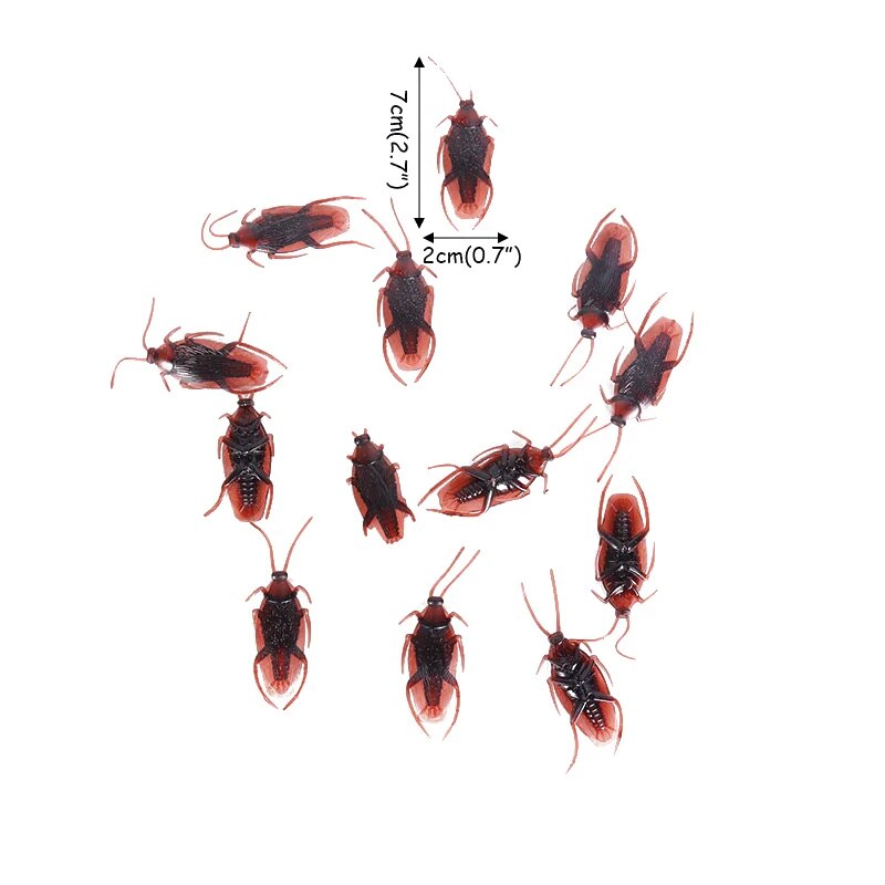 Realistic Fake Roaches Prank Bugs for Halloween Party Decorations