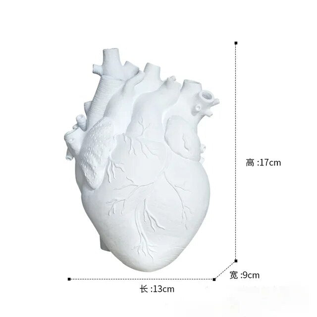 Simulation Anatomical Heart-shaped Vase: Dried Flower Pot Art for Desktop Home Decoration