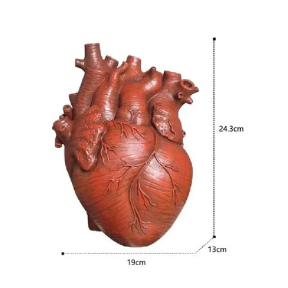 Simulation Anatomical Heart-shaped Vase: Dried Flower Pot Art for Desktop Home Decoration