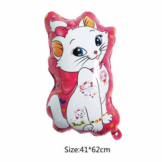 Disney Marie Cat Balloons Set: 32-inch Number Foil Balloon Girls Birthday Party Decoration & Supplies
