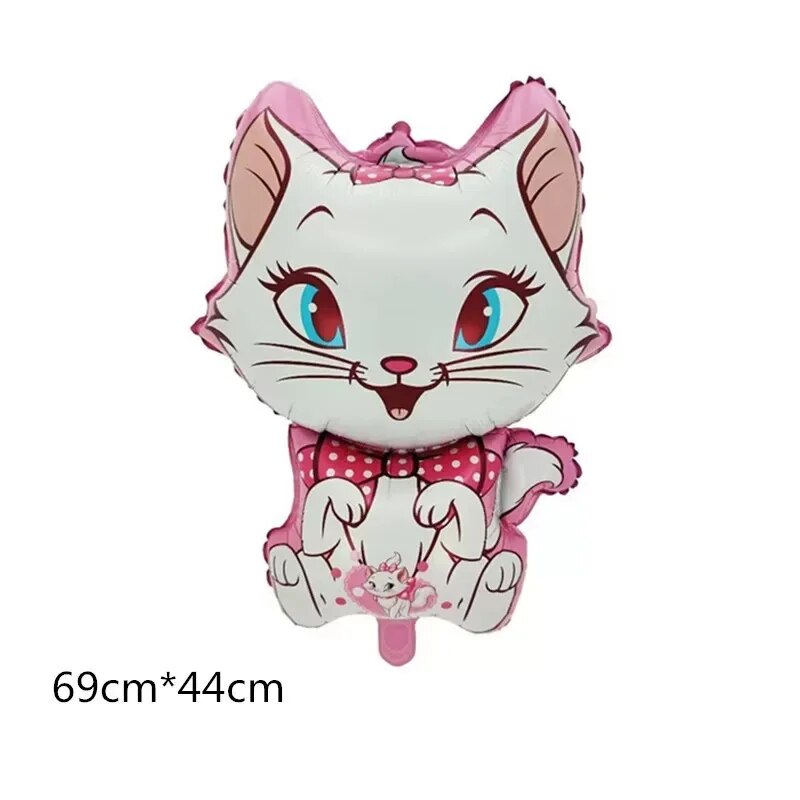 Disney Marie Cat Balloons Set: 32-inch Number Foil Balloon Girls Birthday Party Decoration & Supplies