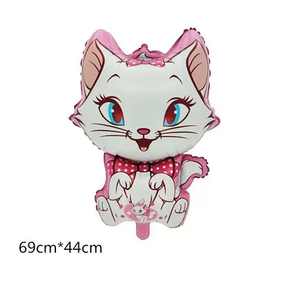 Disney Marie Cat Balloons Set: 32-inch Number Foil Balloon Girls Birthday Party Decoration & Supplies