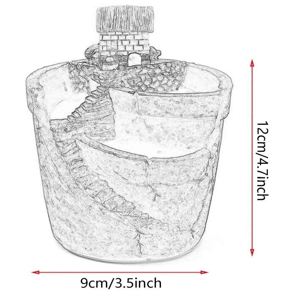 Creative Nordic Round Succulent Flower Pot: Mini Cartoon Resin Planter for Lazy Succulent Plants