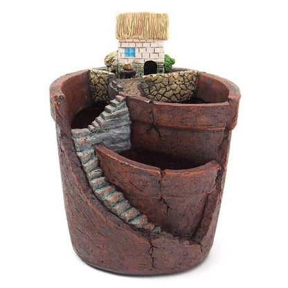 Creative Nordic Round Succulent Flower Pot: Mini Cartoon Resin Planter for Lazy Succulent Plants